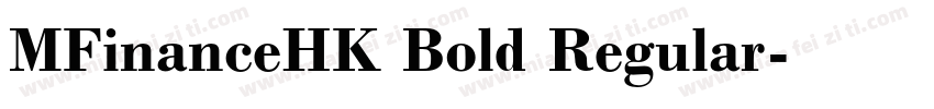 MFinanceHK Bold Regular字体转换